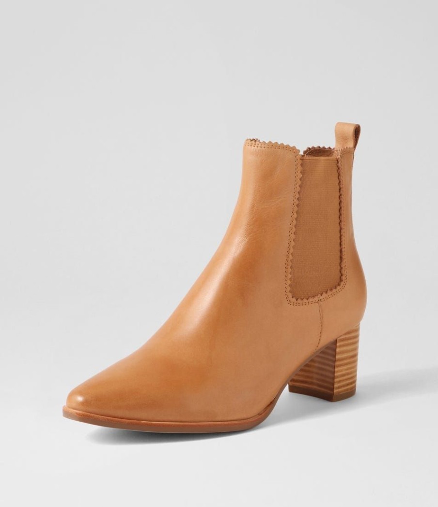 Shoes DIANA FERRARI | Larry Tan Natural Heel Leather Ankle Boots