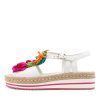 Shoes DJANGO & JULIETTE | Abela White Multi Leather Sandals