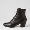 Shoes DJANGO & JULIETTE | Durban Black Leather Lace Up Boots