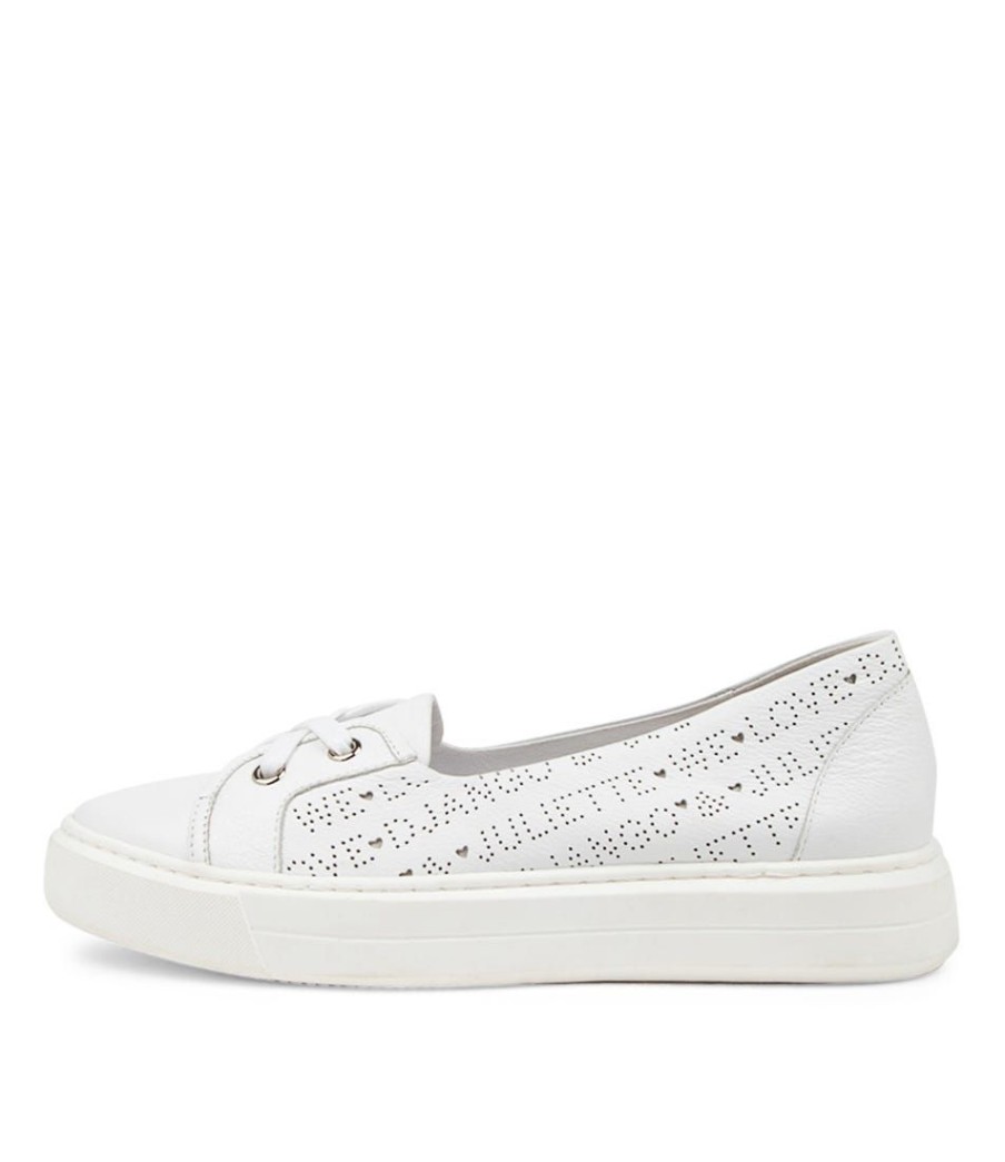 Shoes DJANGO & JULIETTE | Yabadi White Leather Sneakers