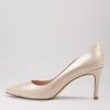 Shoes TOP END | Barrios Nude Shimmer Leather Heels