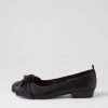 Shoes DJANGO & JULIETTE | Dell Black Leather Ballet Flats