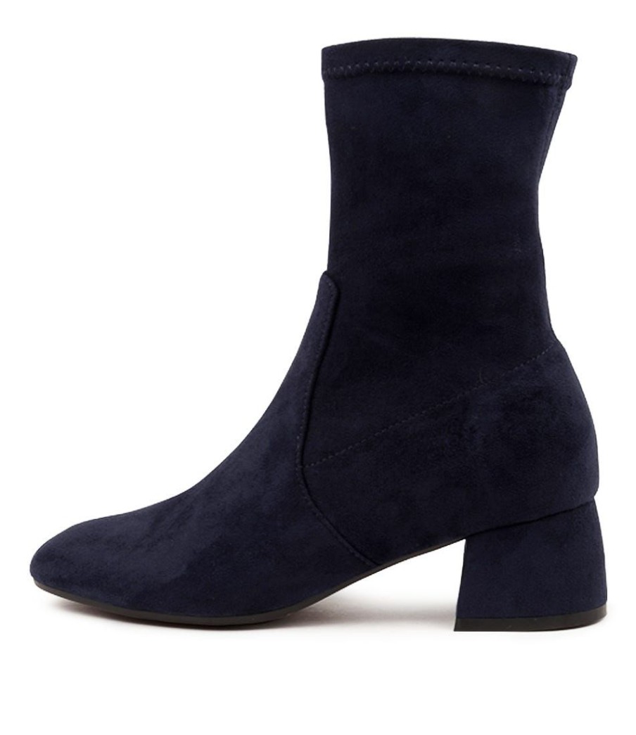 Shoes DJANGO & JULIETTE | Checkie Dj Navy Stretch Microsuede