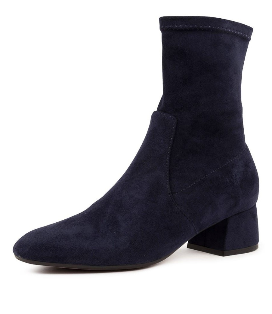 Shoes DJANGO & JULIETTE | Checkie Dj Navy Stretch Microsuede