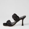 Shoes MOLLINI | Wola Black Satin Mules