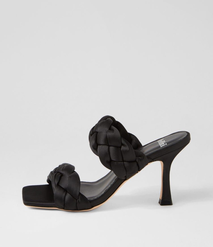 Shoes MOLLINI | Wola Black Satin Mules