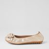 Shoes DJANGO & JULIETTE | Bellez Nude Shimmer Leather Ballet Flats