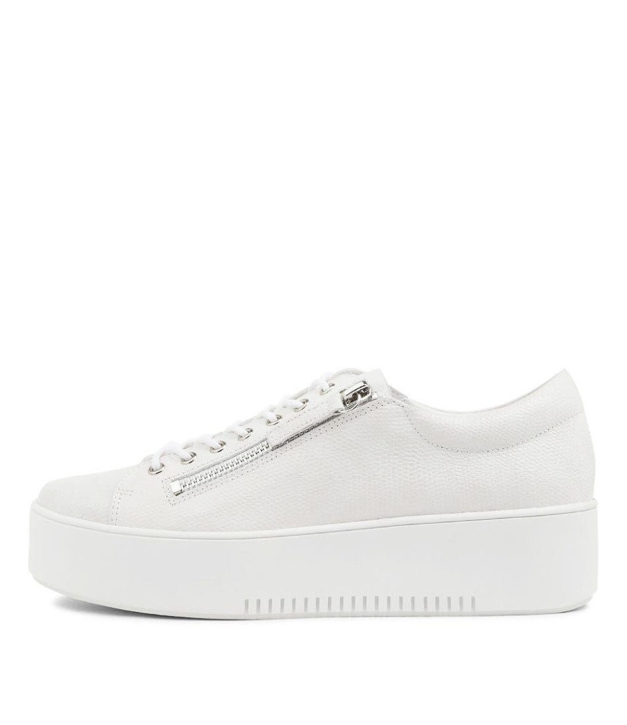 Shoes DJANGO & JULIETTE | Wolfie White White Sole Lizard Sneakers