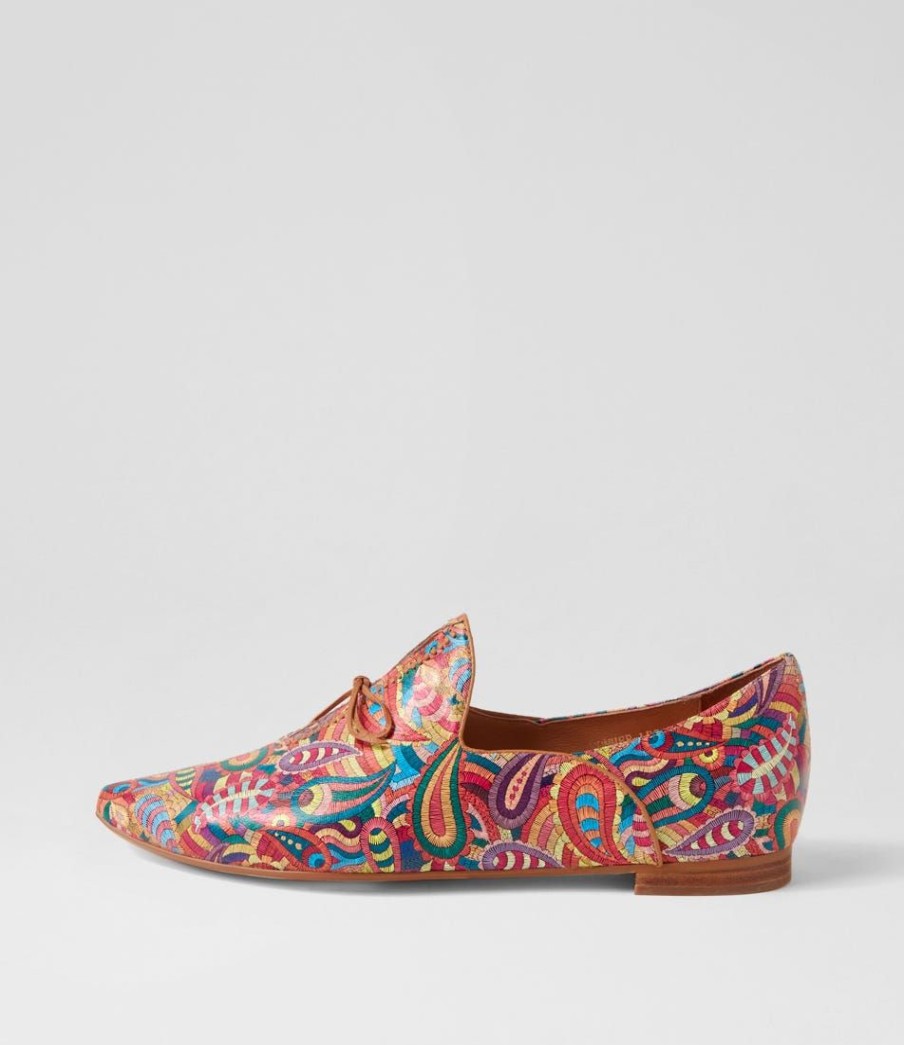 Shoes TOP END | Sommer Lrg Harlequin Tan Multi Flat Shoes