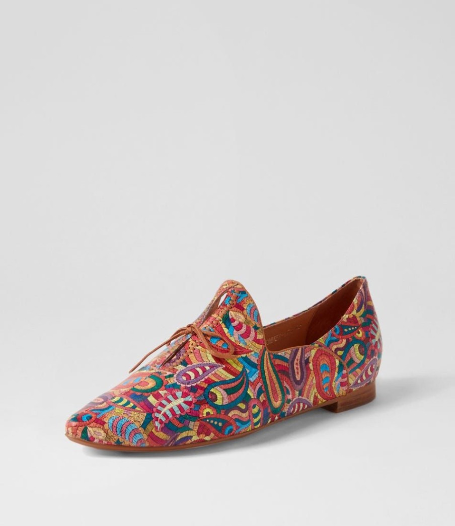 Shoes TOP END | Sommer Lrg Harlequin Tan Multi Flat Shoes