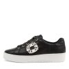 Shoes TOP END | Liamond Black Leather Sneakers Ws