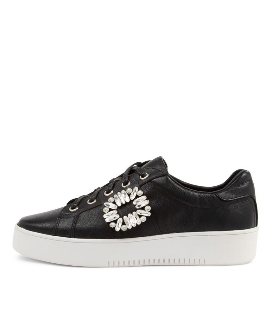 Shoes TOP END | Liamond Black Leather Sneakers Ws