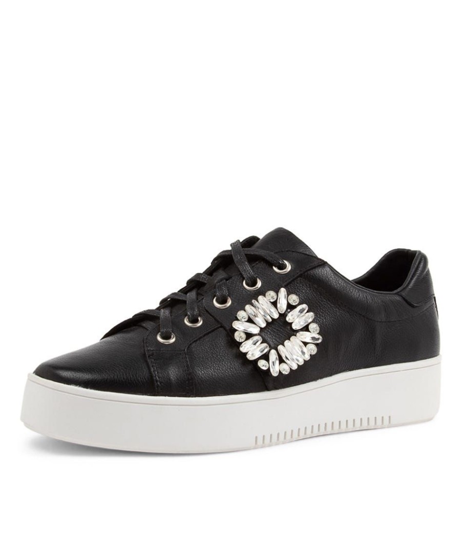 Shoes TOP END | Liamond Black Leather Sneakers Ws