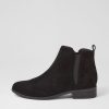 Shoes DJANGO & JULIETTE | Inflict Black Suede Chelsea Boots