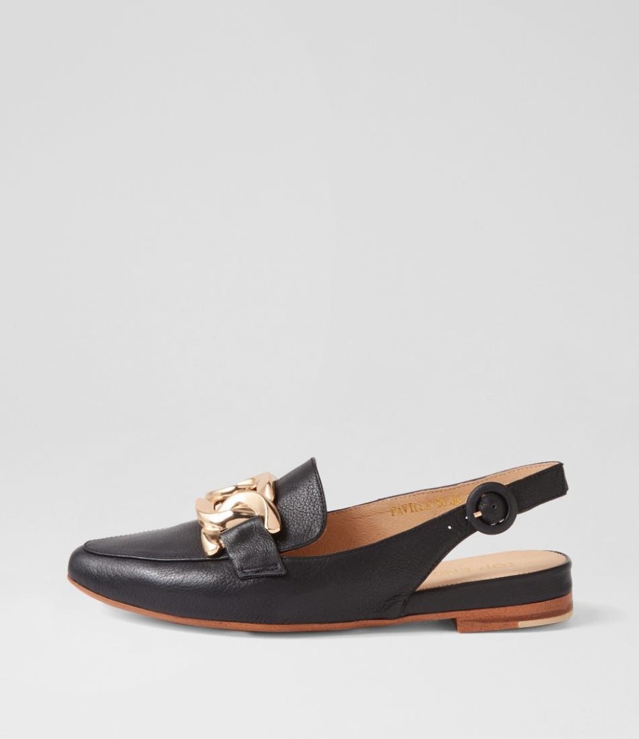 Shoes TOP END | Favilla Black Leather Loafers