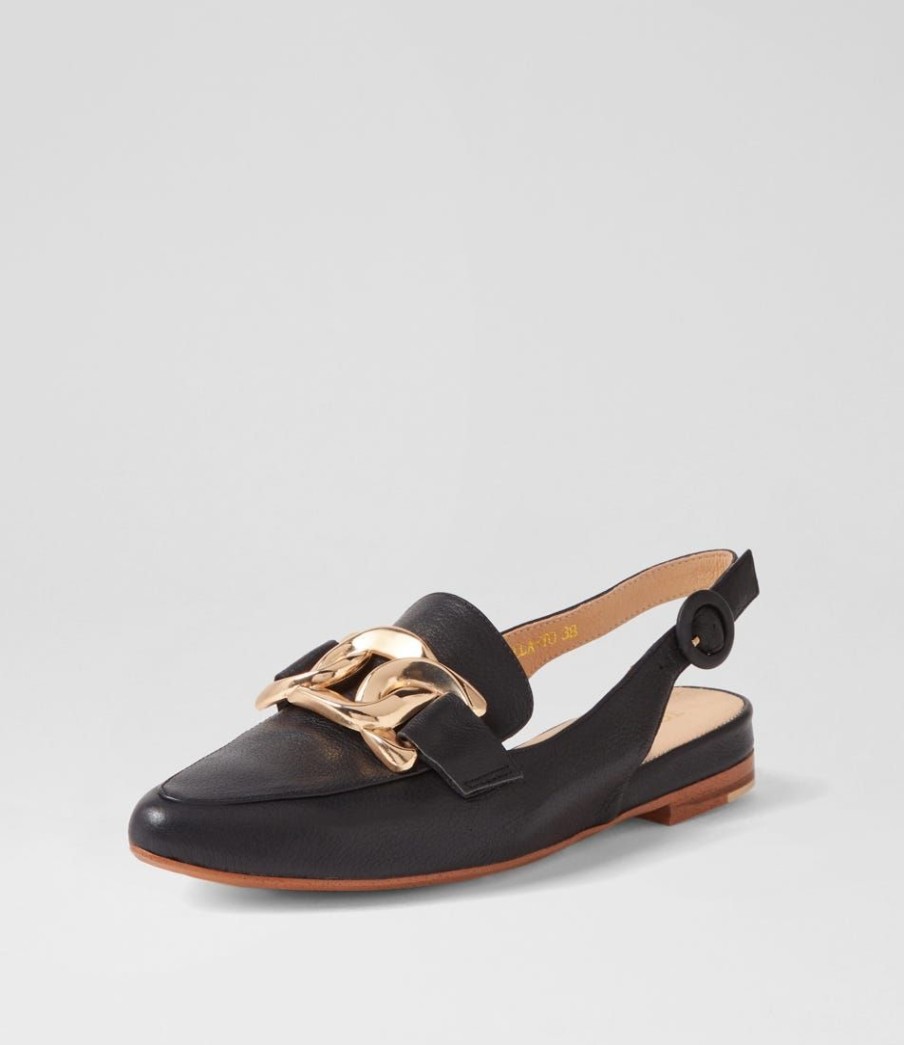 Shoes TOP END | Favilla Black Leather Loafers