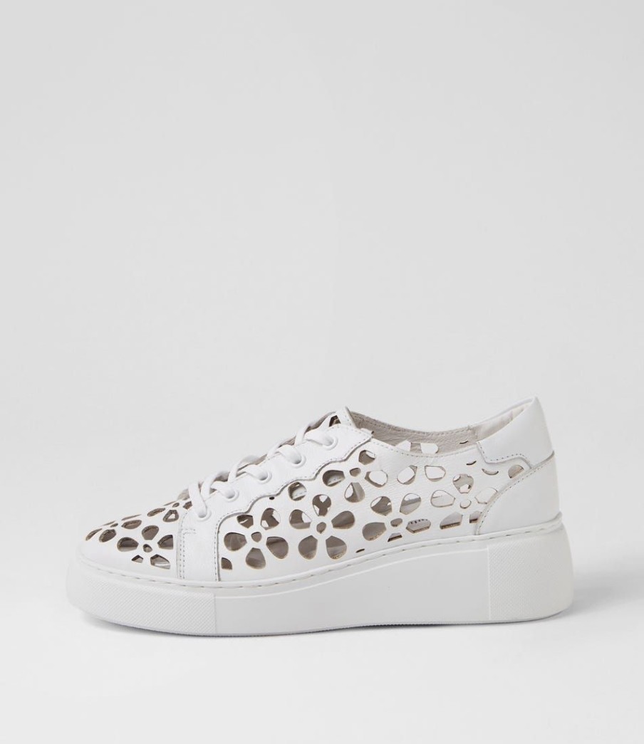 Shoes DJANGO & JULIETTE | Yarry White Leather Sneakers