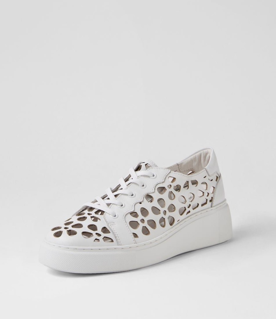 Shoes DJANGO & JULIETTE | Yarry White Leather Sneakers