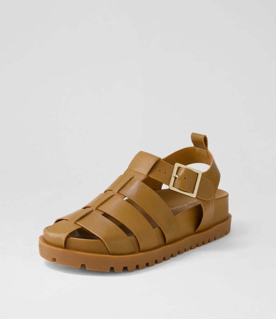 Shoes DJANGO & JULIETTE | Ulycia Toffee Leather Sandals