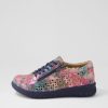 Shoes ZIERA | Shovo Xf Fuchsia Floral Leather Sneakers