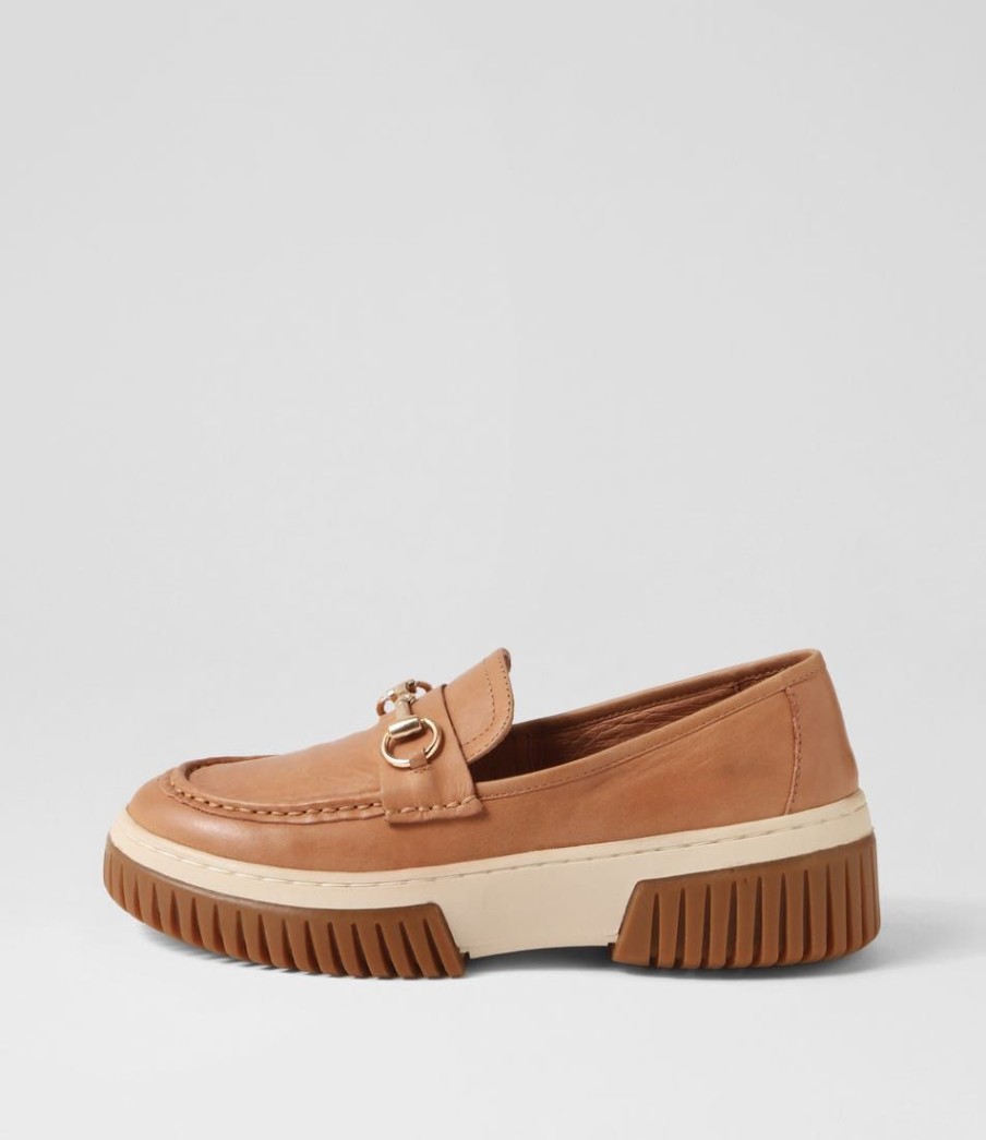 Shoes DJANGO & JULIETTE | Yasket Tan Vanilla Gum Leather Sole Loafers