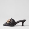 Shoes DJANGO & JULIETTE | Umai Black Leather Mules