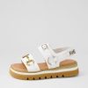 Shoes DJANGO & JULIETTE | Saga White Leather Sandals