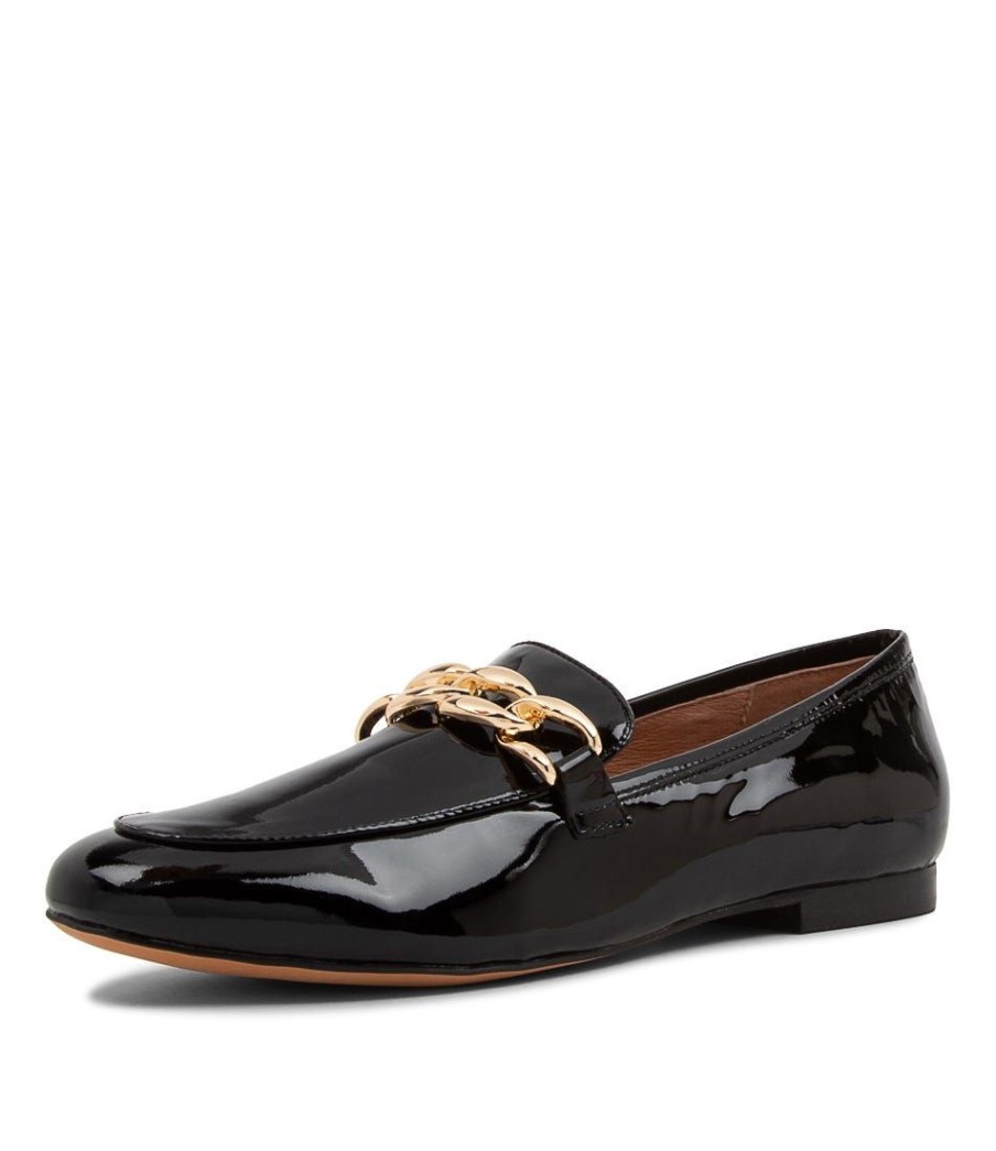 Shoes MOLLINI | Goose Black Patent Leather Loafers