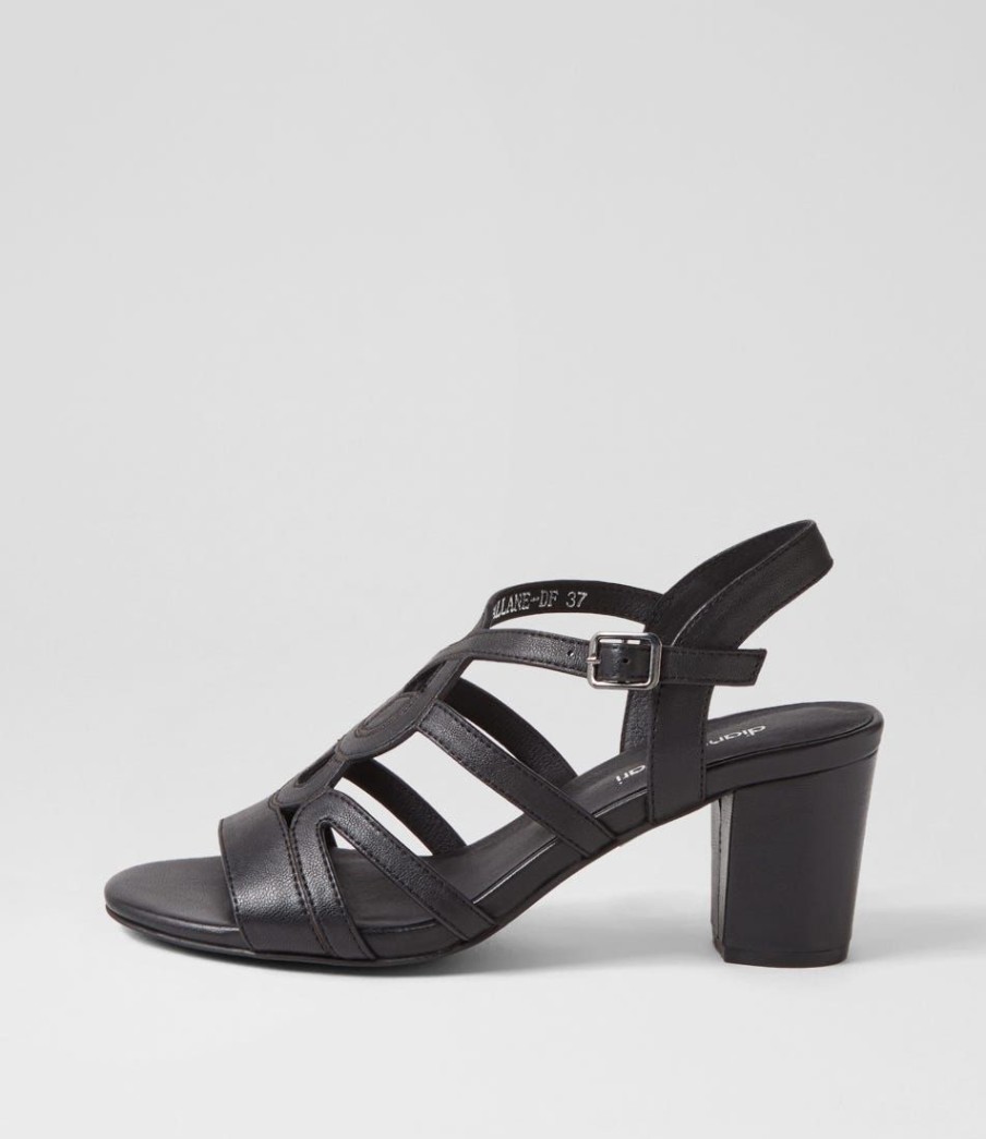 Shoes DIANA FERRARI | Callane Black Leather Sandals