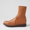 Shoes TOP END | Olissar Tan Choc Stretch Ankle Boots