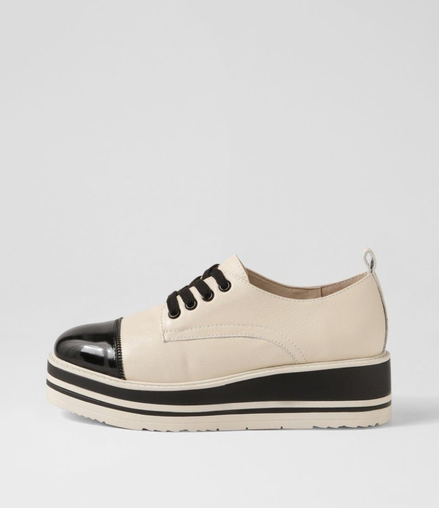 Shoes TOP END | Salison Black Milk Patent Leather Sneakers