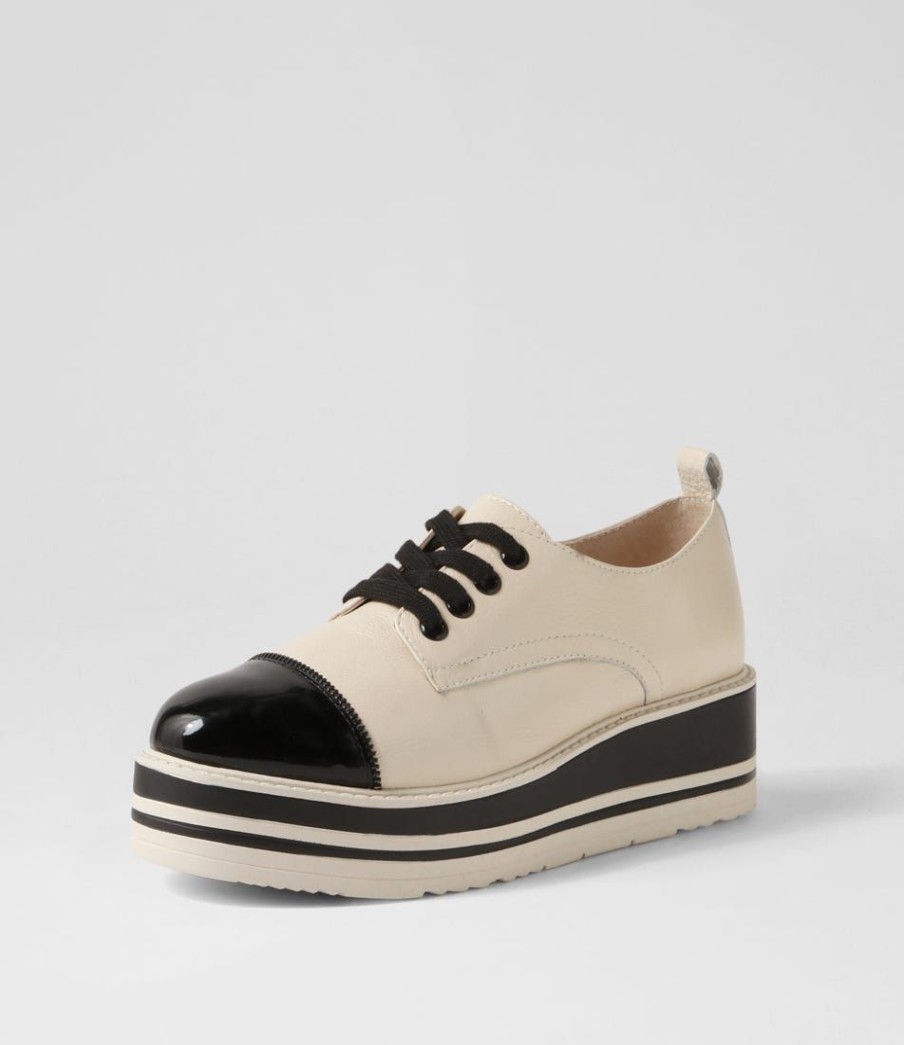 Shoes TOP END | Salison Black Milk Patent Leather Sneakers