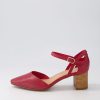 Shoes DIANA FERRARI | Loctavia Deep Red Natural Heel Leather Heels