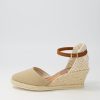 Shoes DIANA FERRARI | Taloria Taupe Recycled Canvas Wedges