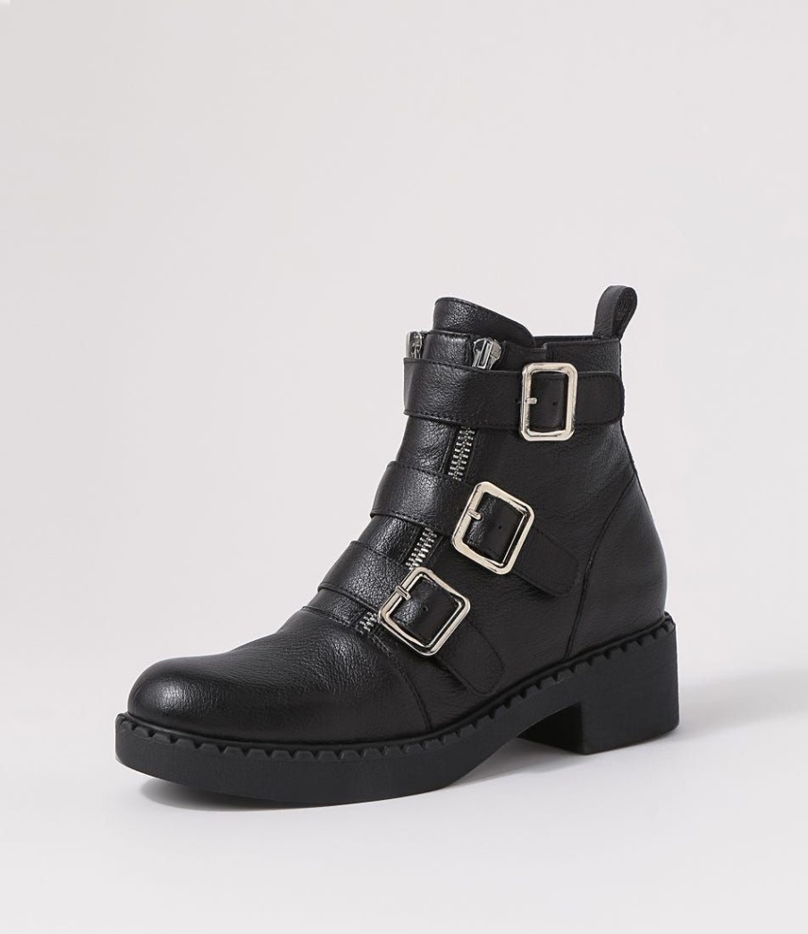 Shoes DJANGO & JULIETTE | Xantha Black Leather Ankle Boots