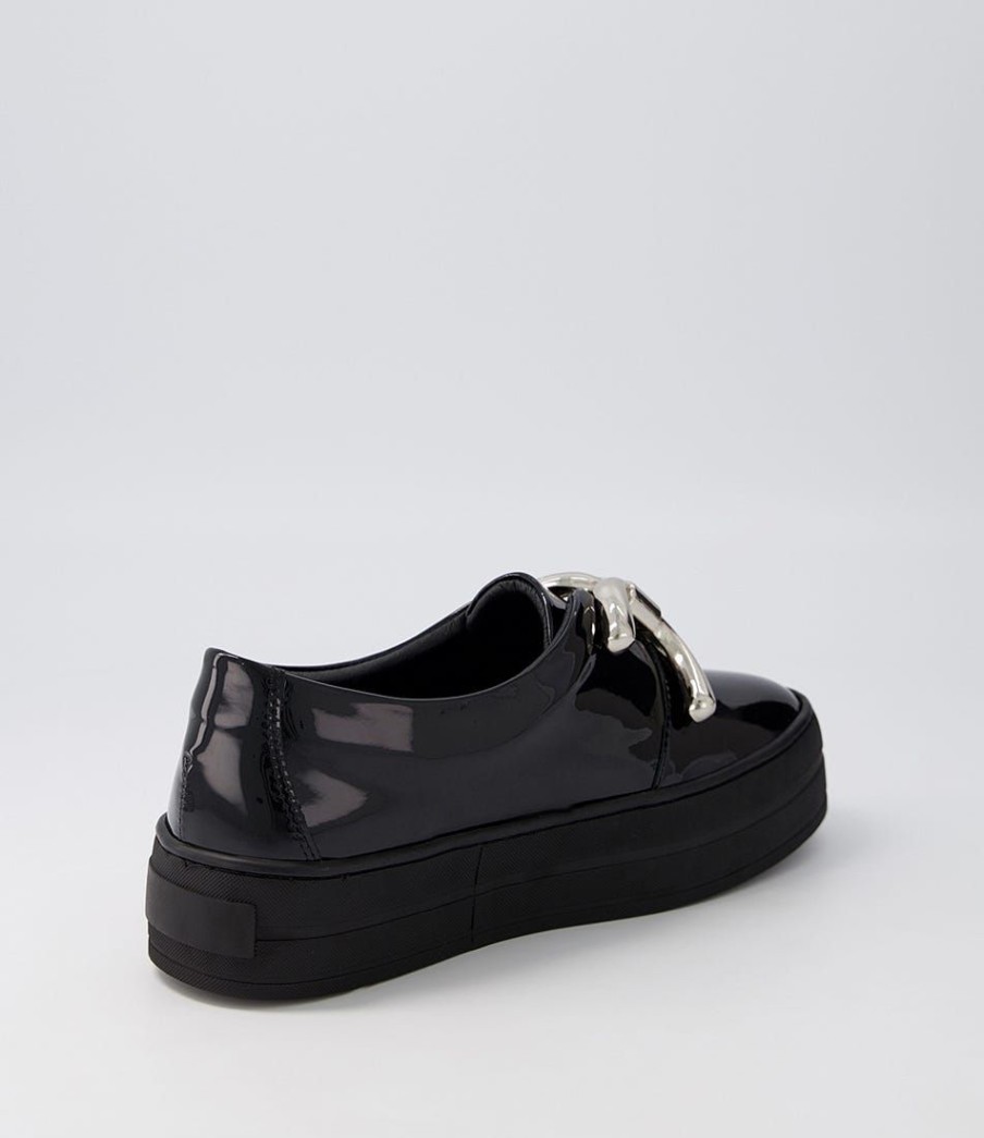 Shoes DJANGO & JULIETTE | Sandos Black Patent Leather Sneakers