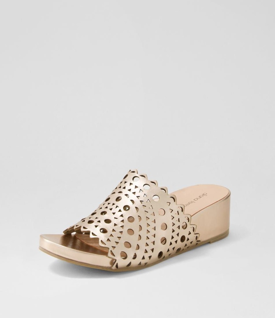 Shoes DIANA FERRARI | Theah Champagne Leather Sandals