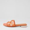 Shoes TOP END | Klasse Orange White Patent Multi Slides