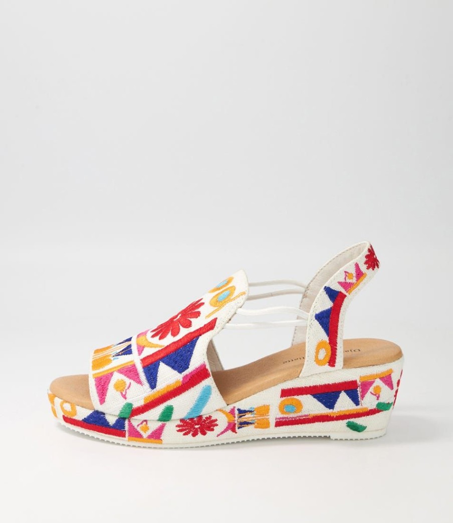 Shoes DJANGO & JULIETTE | Sahirah Bright Multi Fabric Sandals