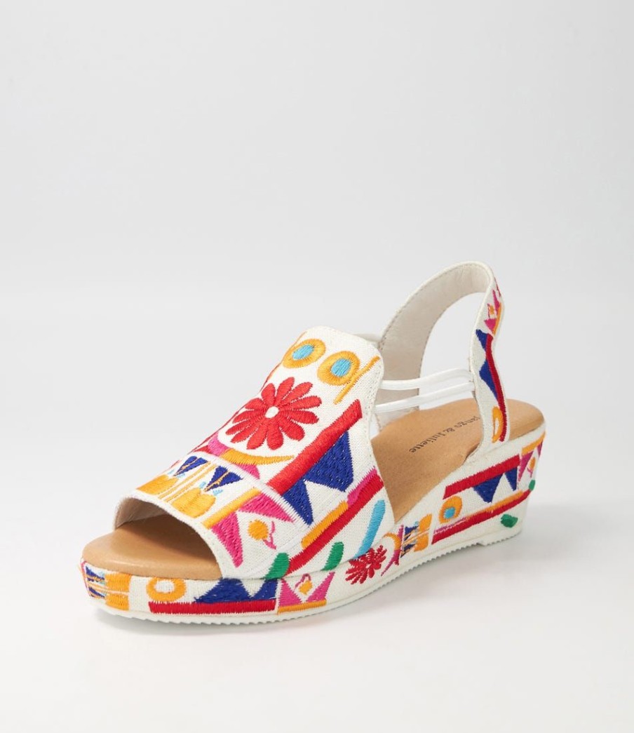 Shoes DJANGO & JULIETTE | Sahirah Bright Multi Fabric Sandals