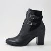 Shoes TOP END | Utoast Black Leather Elastic Ankle Boots