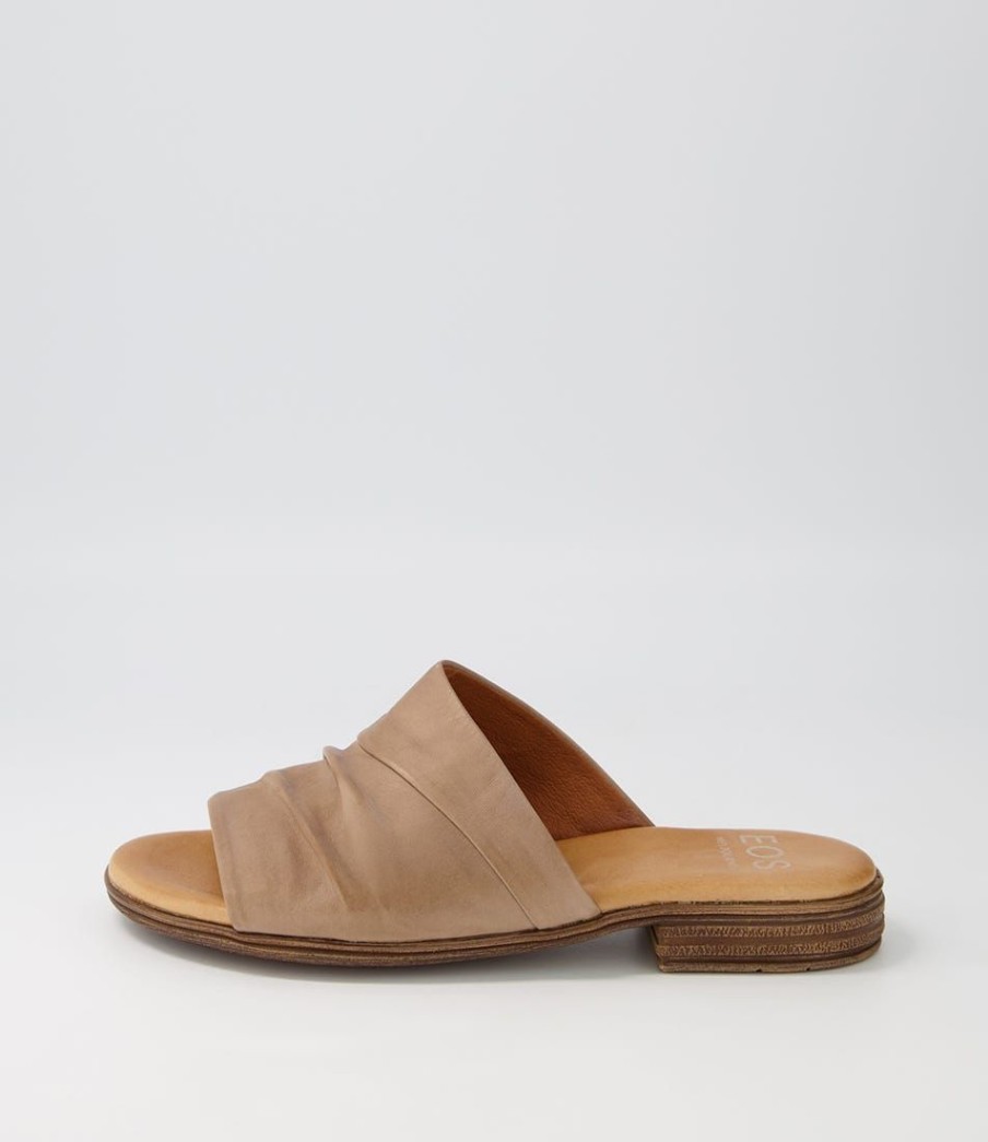 Shoes EOS | Ilo Taupe Leather Slides