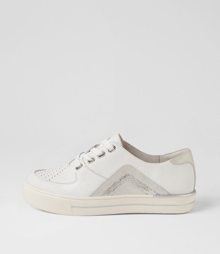 Shoes ZIERA | Alona W White Silver Shimmer Multi Sneakers