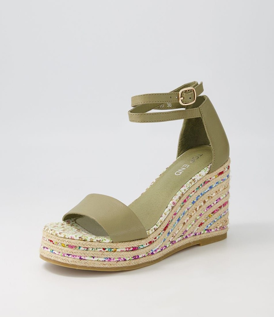 Shoes TOP END | Aileas Khaki Multi Leather Sandals