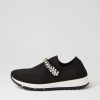 Shoes DJANGO & JULIETTE | Jolo Black Silver Trim Fabric Sneakers