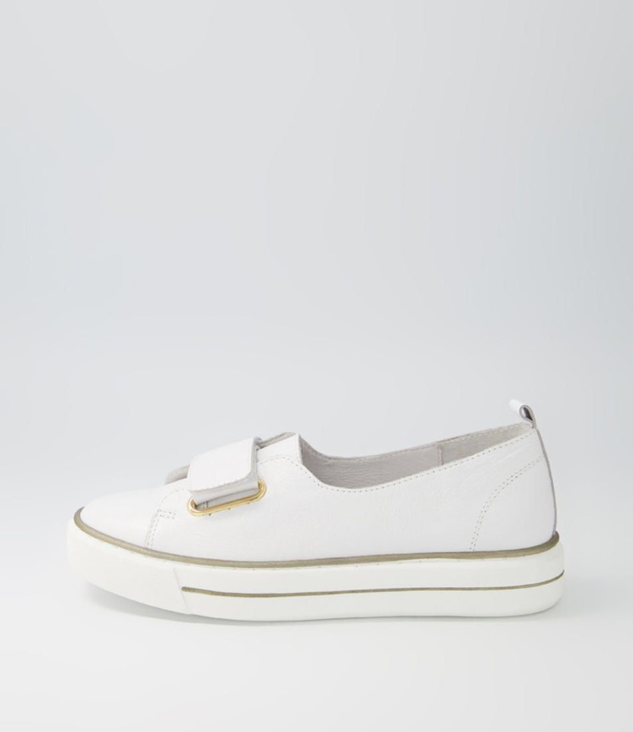 Shoes DJANGO & JULIETTE | Yummie White Leather Sneakers