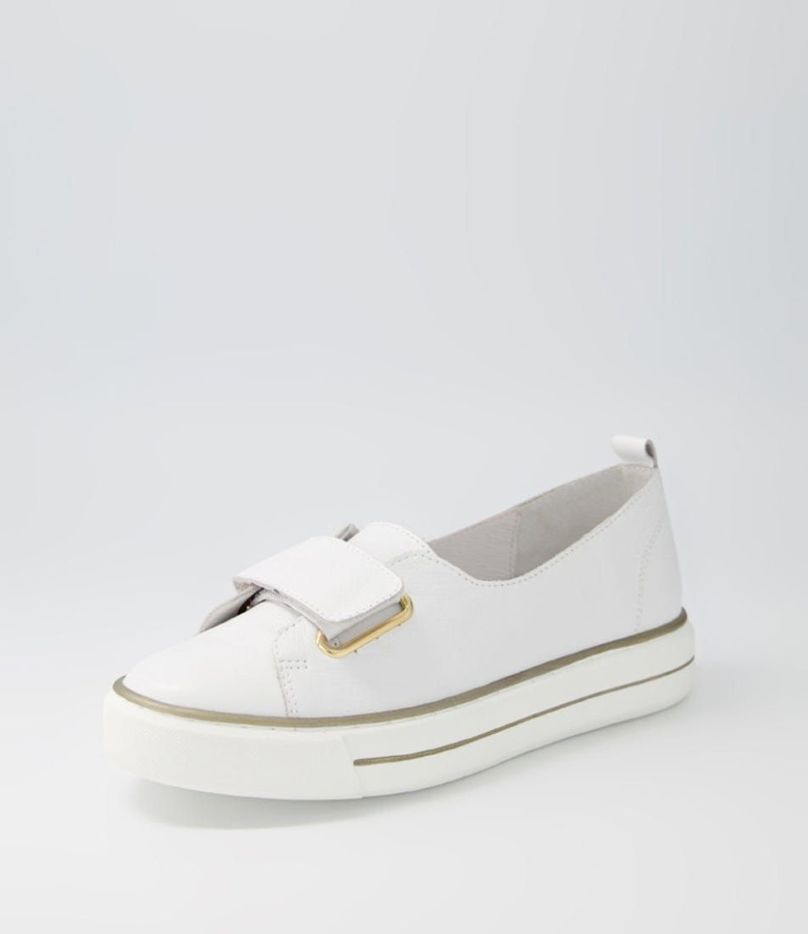 Shoes DJANGO & JULIETTE | Yummie White Leather Sneakers