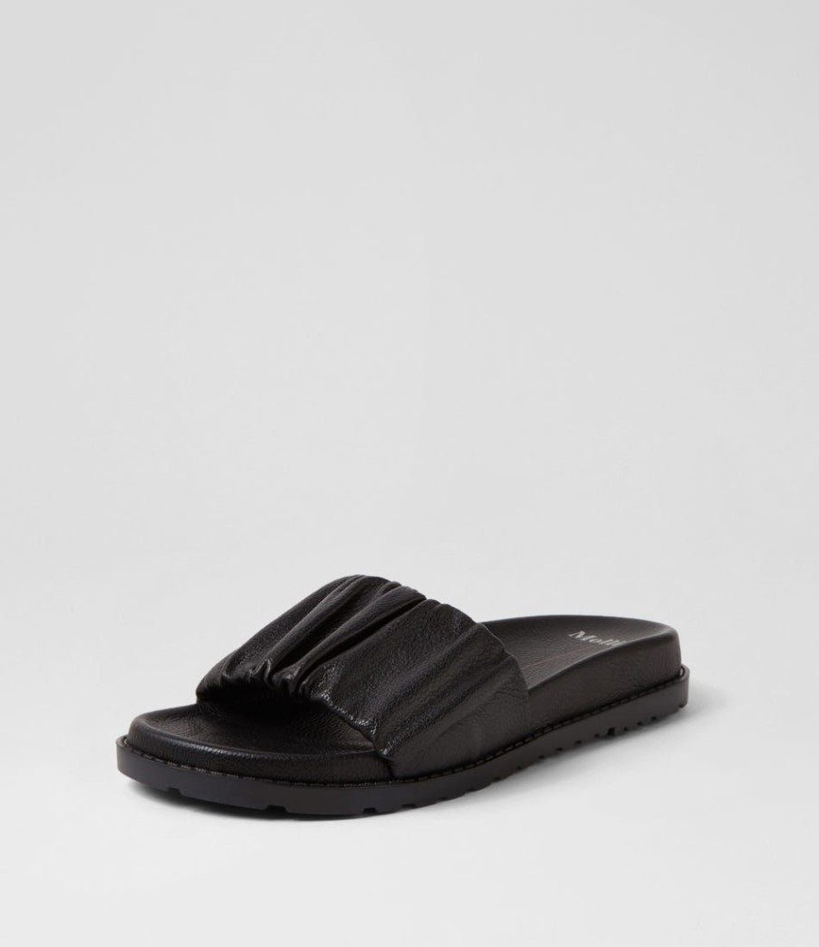 Shoes MOLLINI | Bartiy Black Leather Slides