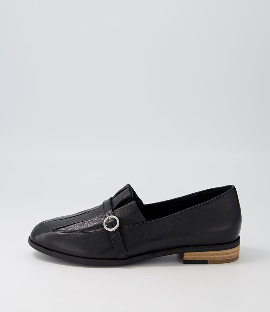 Shoes DJANGO & JULIETTE | Banzos Black Leather Loafers