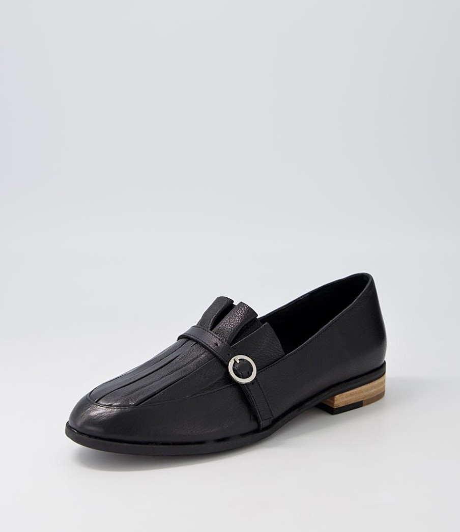 Shoes DJANGO & JULIETTE | Banzos Black Leather Loafers